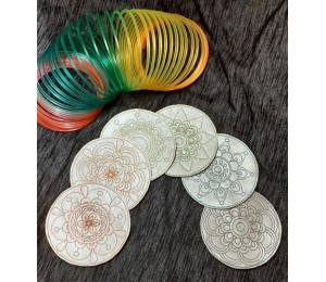 Stickserie ITH - Untersetzer Flower Circles